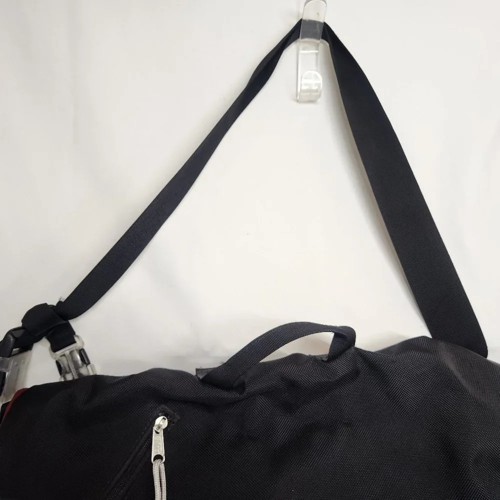 rei musette laptop black red crossbody bag